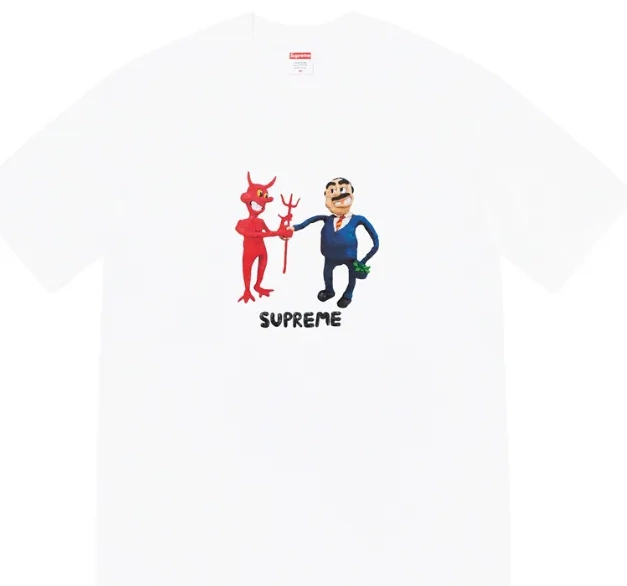 Business Contract and L S T-shirt XL Printed Devil Tee 23SS White M Trading Black 0924
